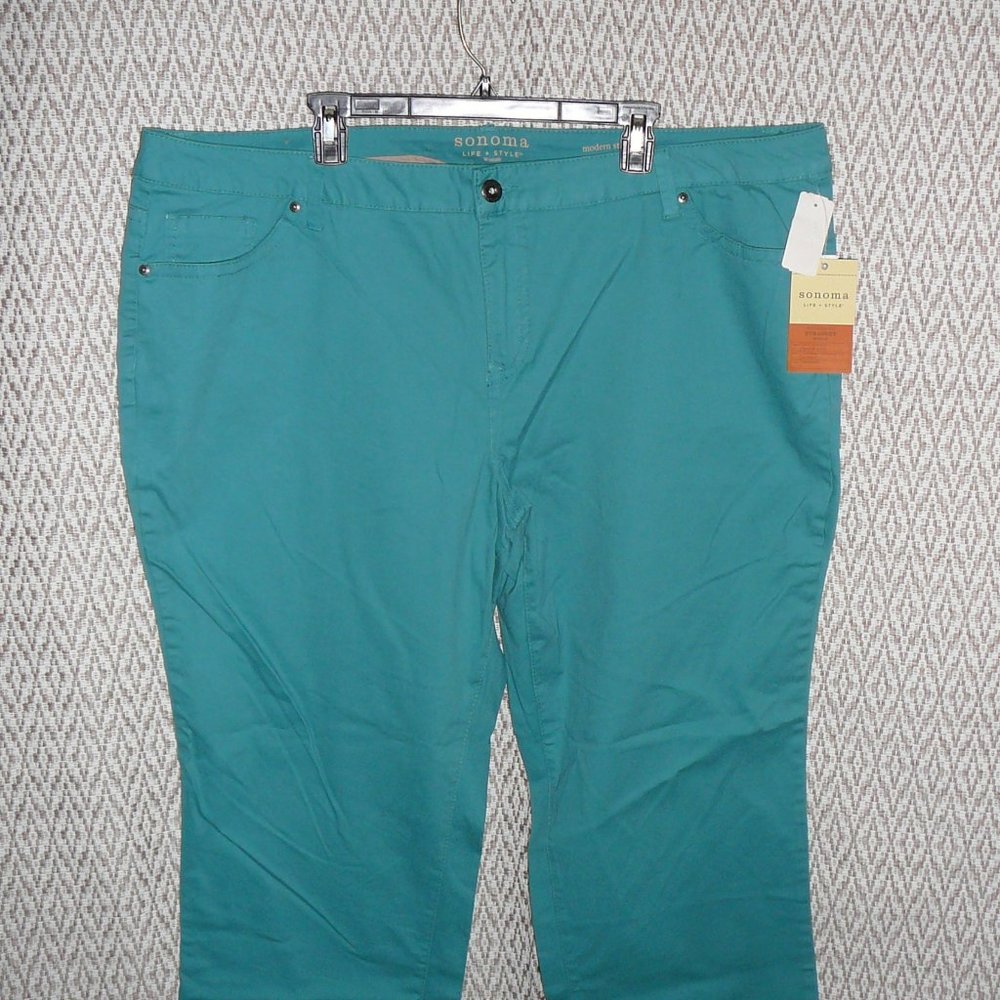 NWT Sonoma Straight Leg Casual Pants Modern Fit size 24W